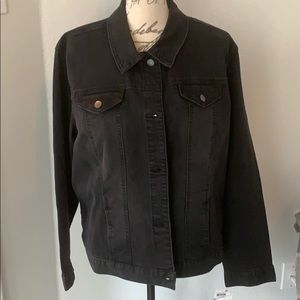 Charter Club women’s jean jacket, black size XXL
